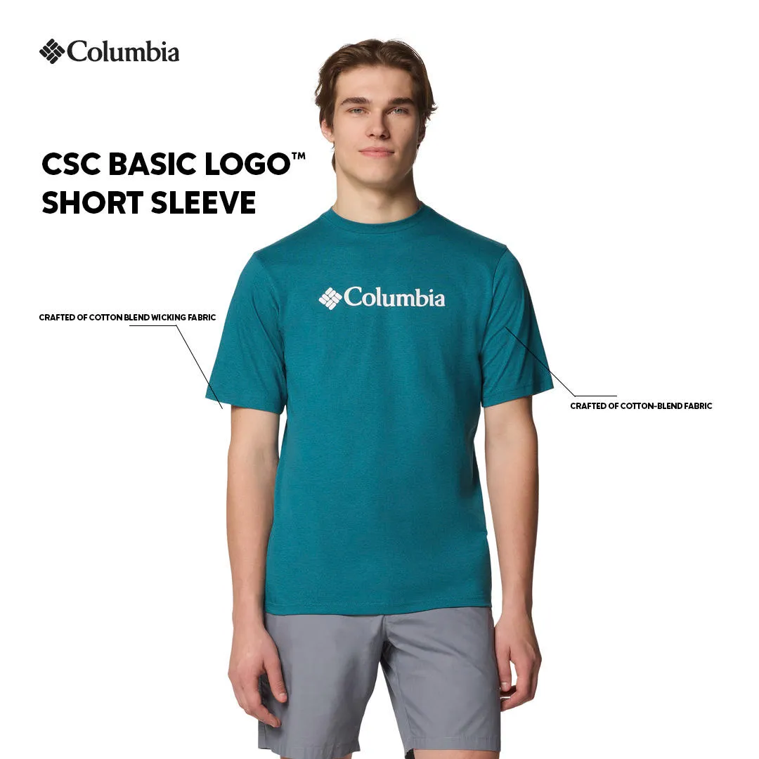 Columbia Mens Teal CSC Basic Logo Short Sleeve Tshirt