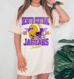 Comfort Colors or Bella Canvas Desoto Central Jaguars Football Tee / Desoto County Schools / Mississippi School Shirt /Youth and Adult Sizes