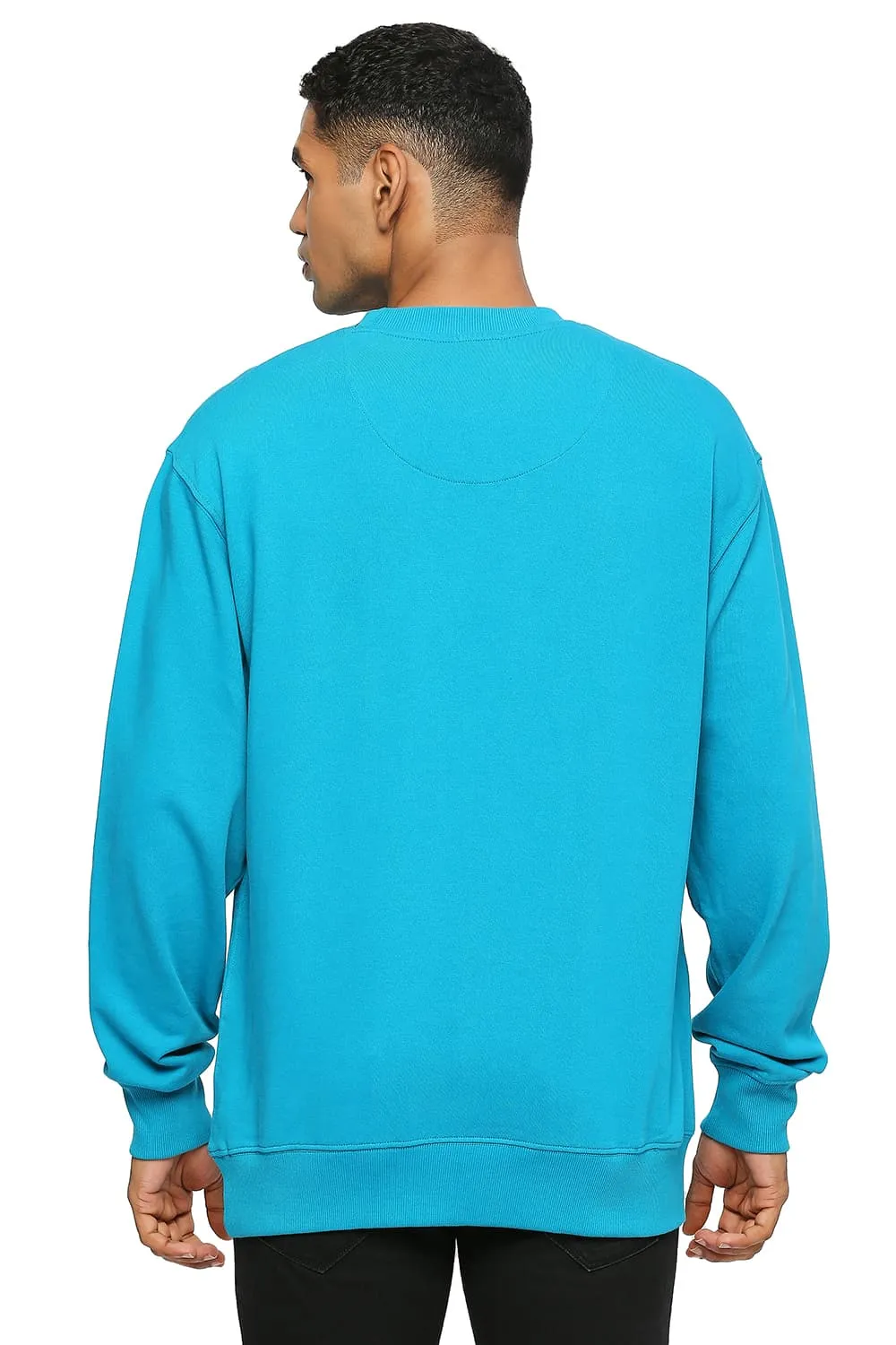 Comfort Fit Cotton Non Brushed Fleece Pullover Sweatshirt