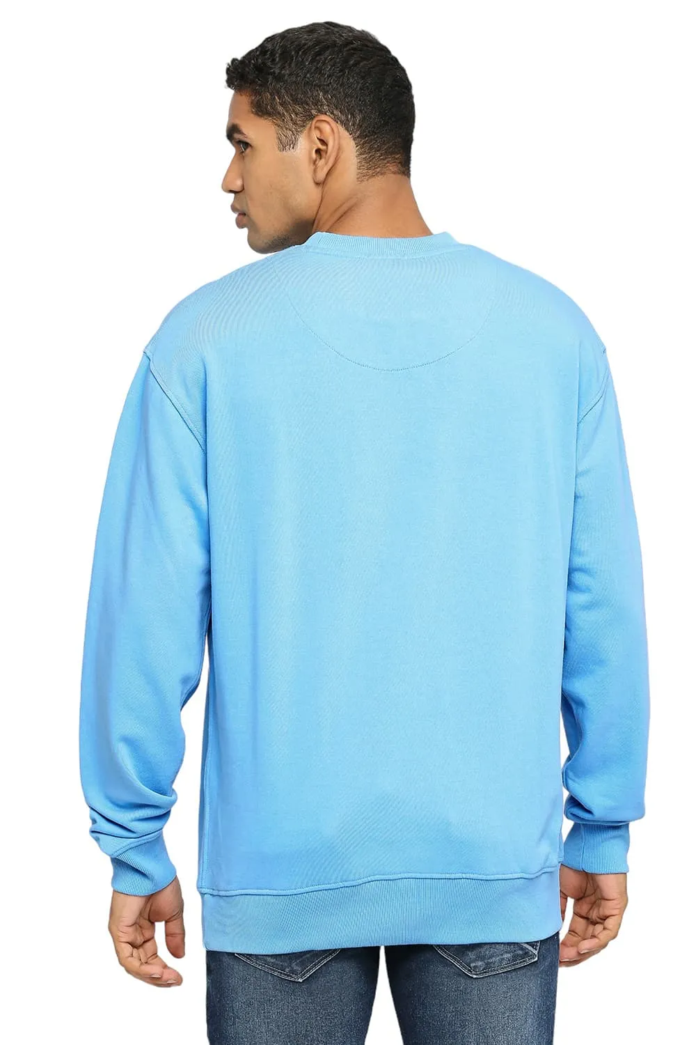 Comfort Fit Cotton Non Brushed Fleece Pullover Sweatshirt