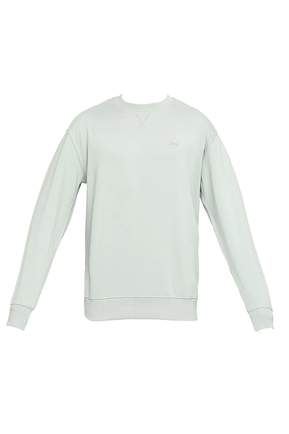 Comfort Fit Cotton Non Brushed Fleece Pullover Sweatshirt