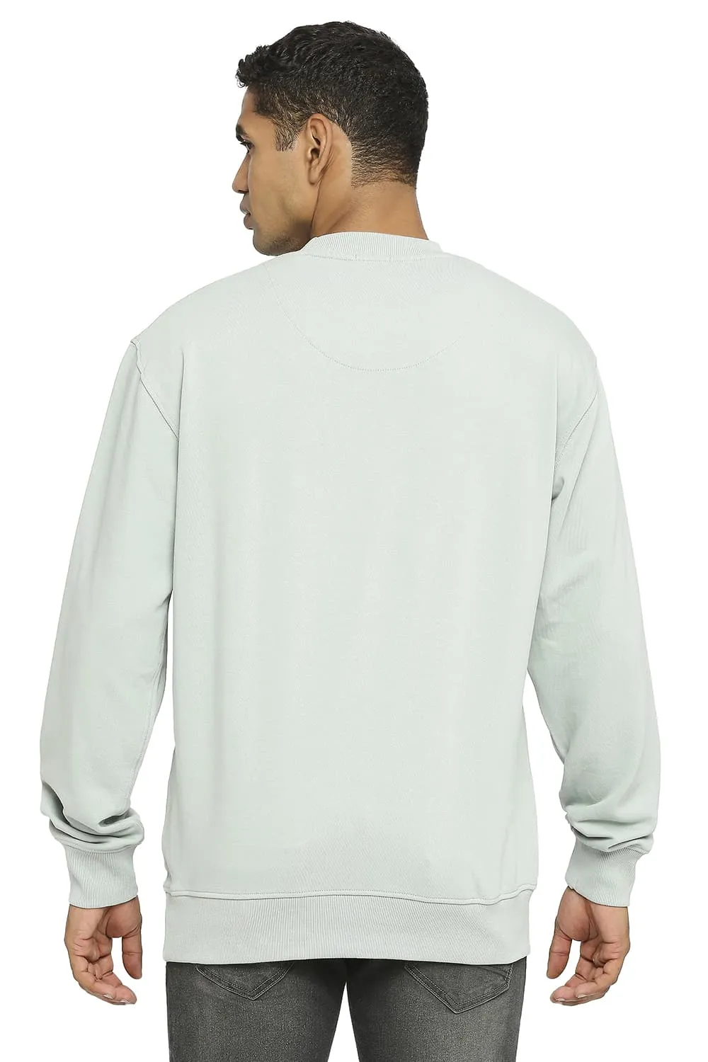 Comfort Fit Cotton Non Brushed Fleece Pullover Sweatshirt