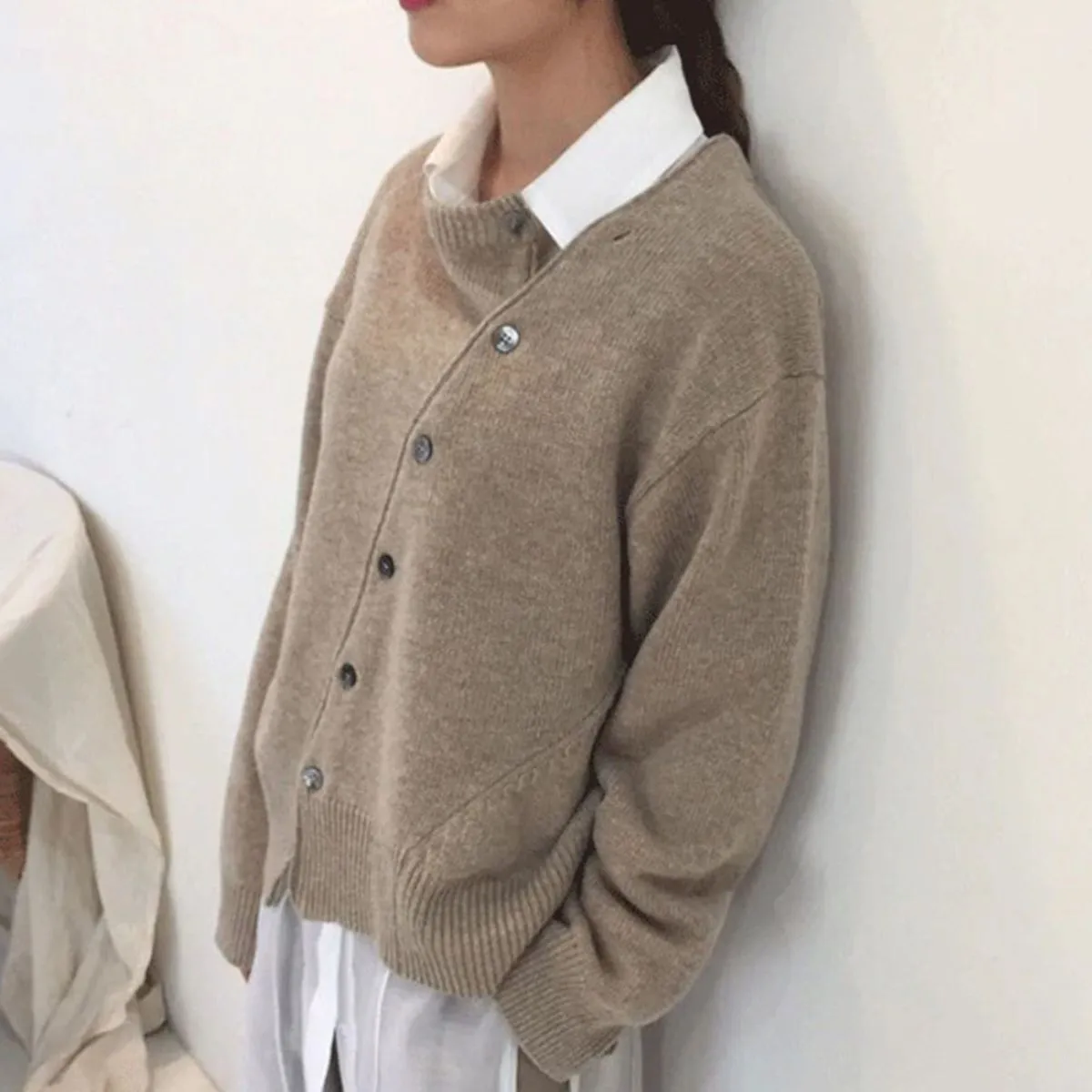 Couture jacket made from cosy material with a playful button placket - Stylish design for modern women