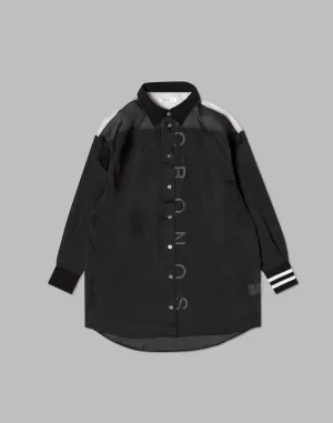 CRONOS WOMEN SHEER SHIRTS【BLACK】