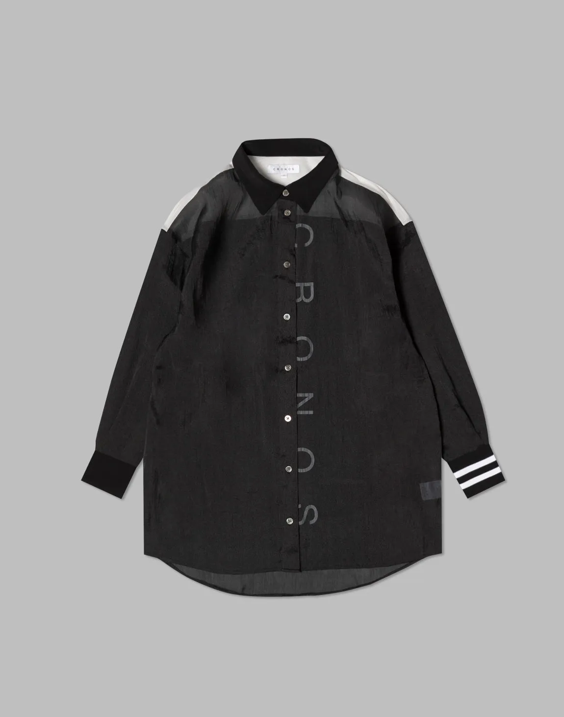 CRONOS WOMEN SHEER SHIRTS【BLACK】