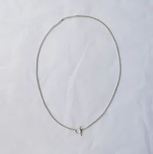 Curb Chain Lariat - Sterling Silver