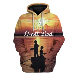 Custom Cosplay T-shirt - Hoodies Behind Every Good Kid Is A Great Dad Apparel
