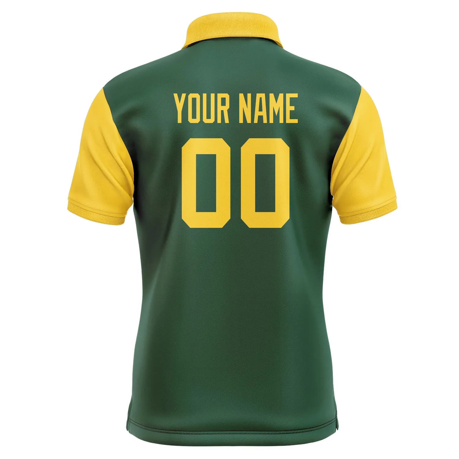 Custom Green Gold Short-Sleeve Polo Shirt