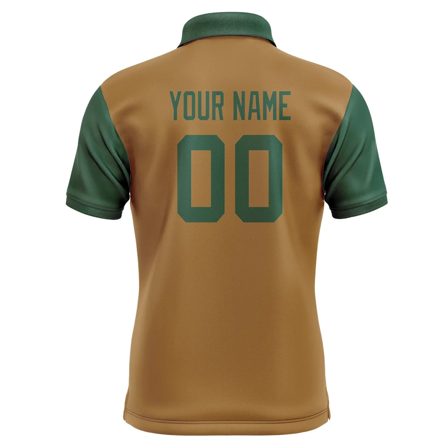 Custom Khaki Green Short-Sleeve Polo Shirt