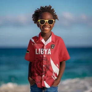 Custom Libya Football Kid Hawaiian Shirt Yalla Libya LT15