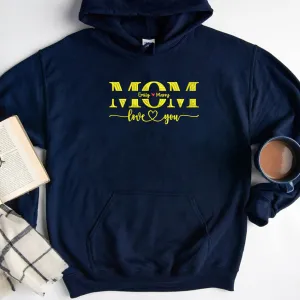 Custom Mama Embroidered Hoodie, Personalized Mom Hoodie With Kids Names, Pregnancy Reveal Outfit, Birthday Gift, Mothers Day Gift