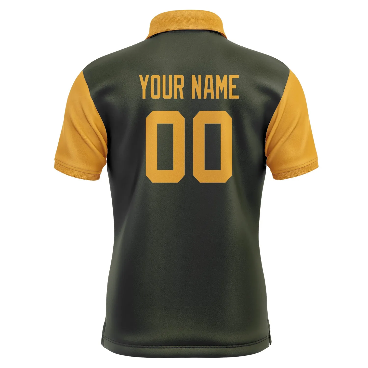 Custom Olive Yellow Short-Sleeve Polo Shirt