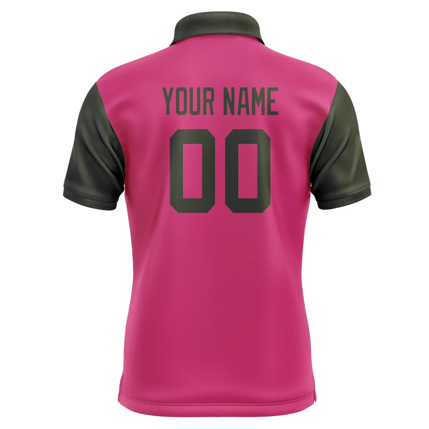 Custom Pink Olive Short-Sleeve Polo Shirt