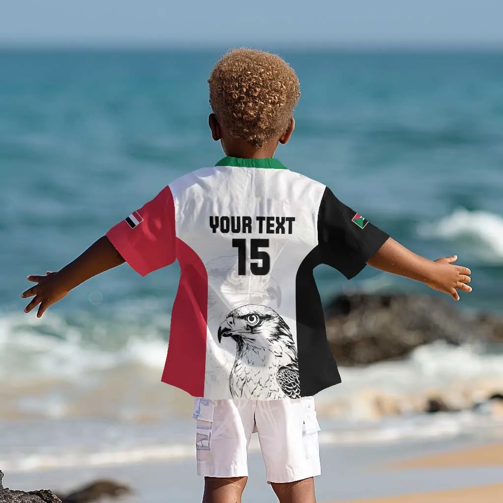 Custom Sudan Football Kid Hawaiian Shirt Yalla Sudan LT15