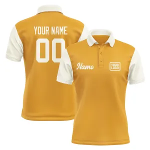 Custom Yellow Cream Short-Sleeve Polo Shirt