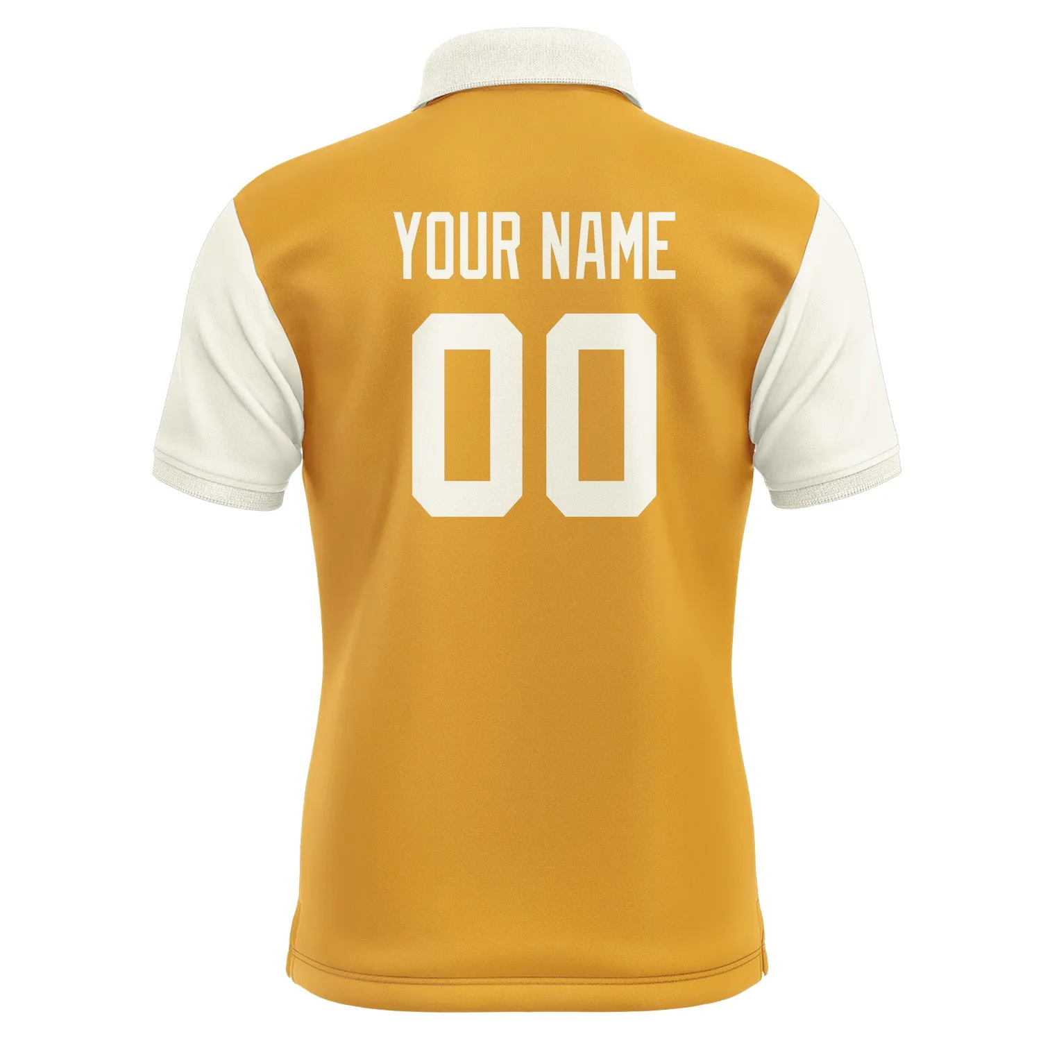 Custom Yellow Cream Short-Sleeve Polo Shirt