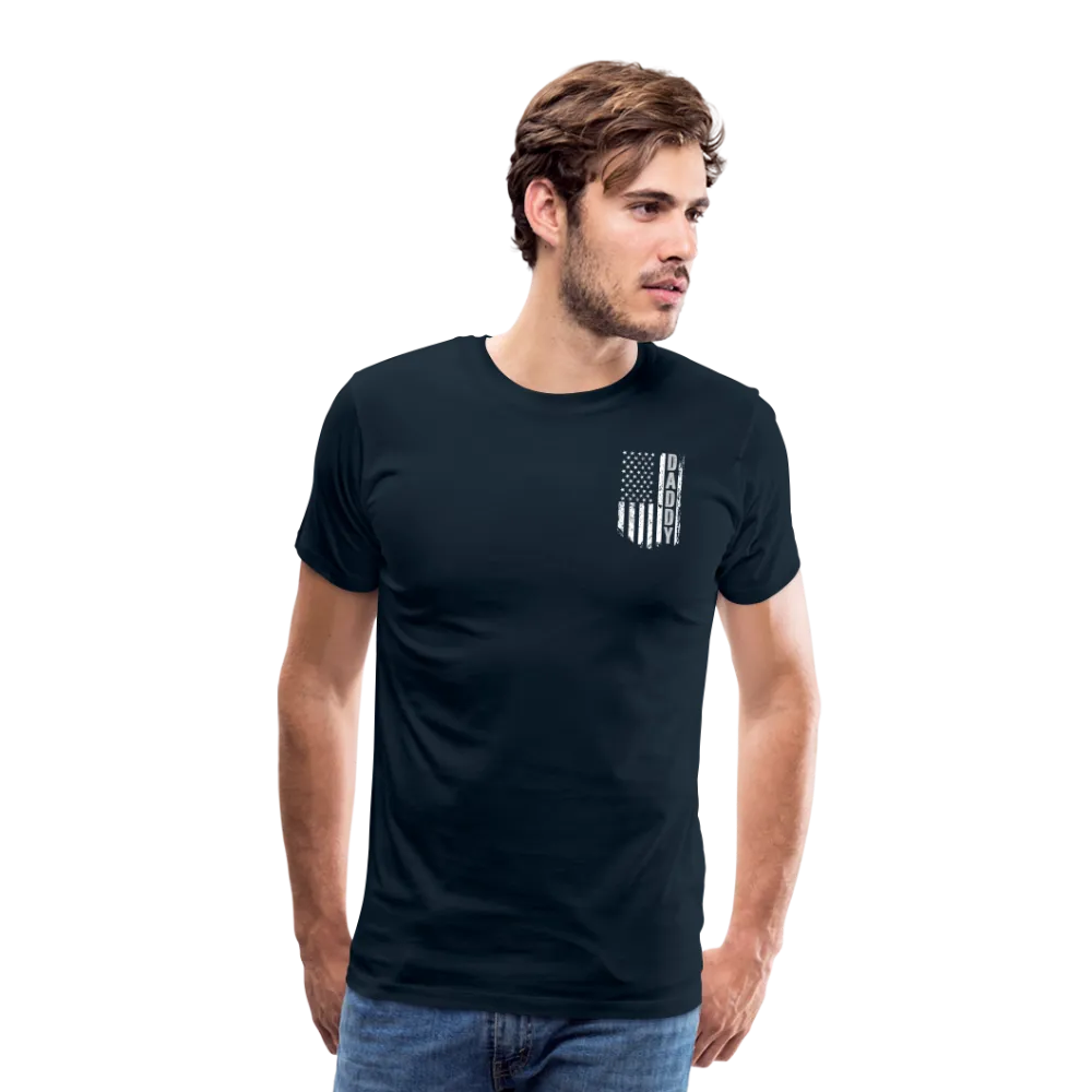 Daddy American Flag Men's Premium T-Shirt (CK1904)