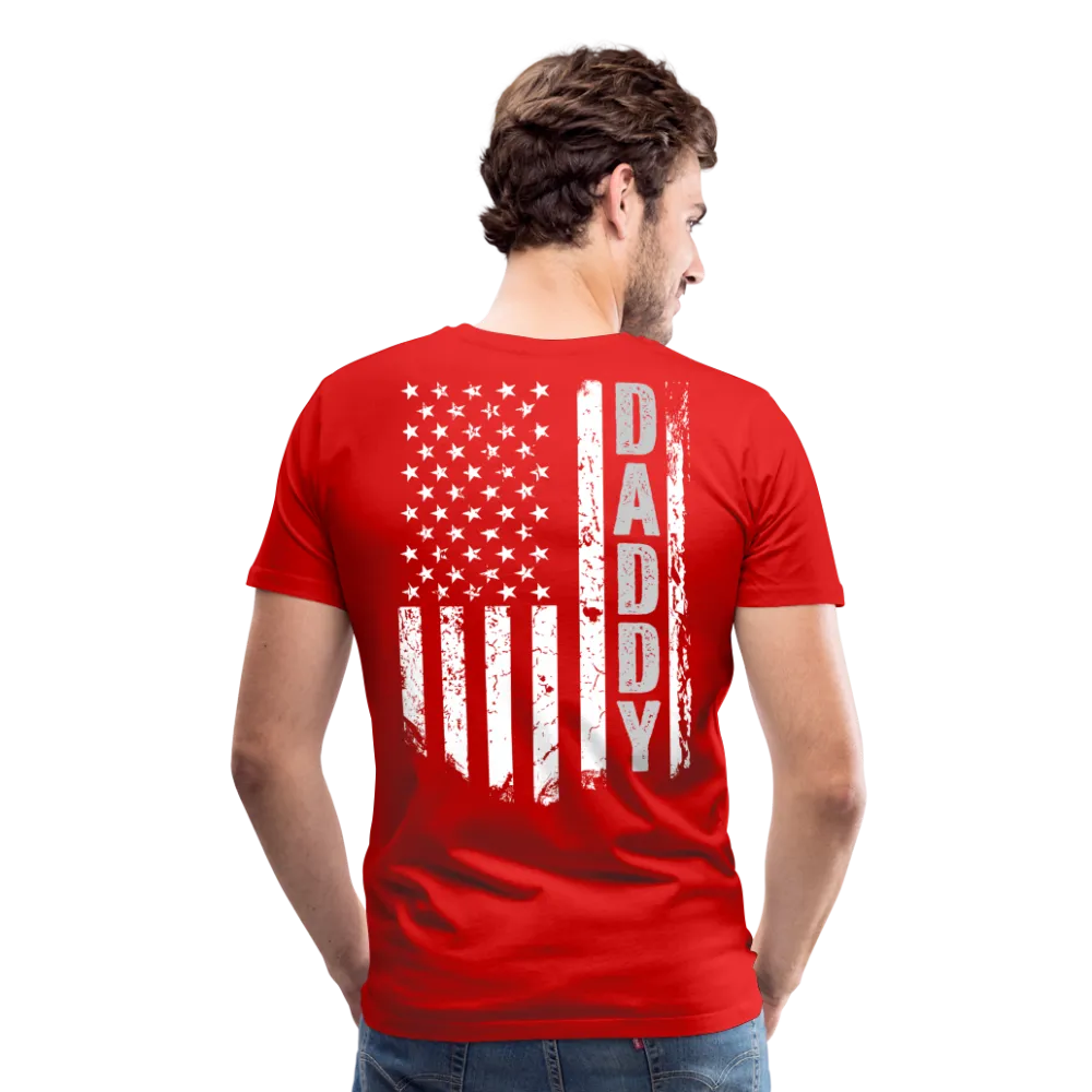 Daddy American Flag Men's Premium T-Shirt (CK1904)