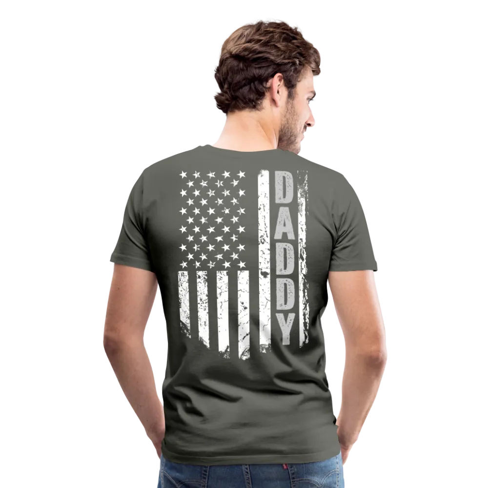 Daddy American Flag Men's Premium T-Shirt (CK1904)