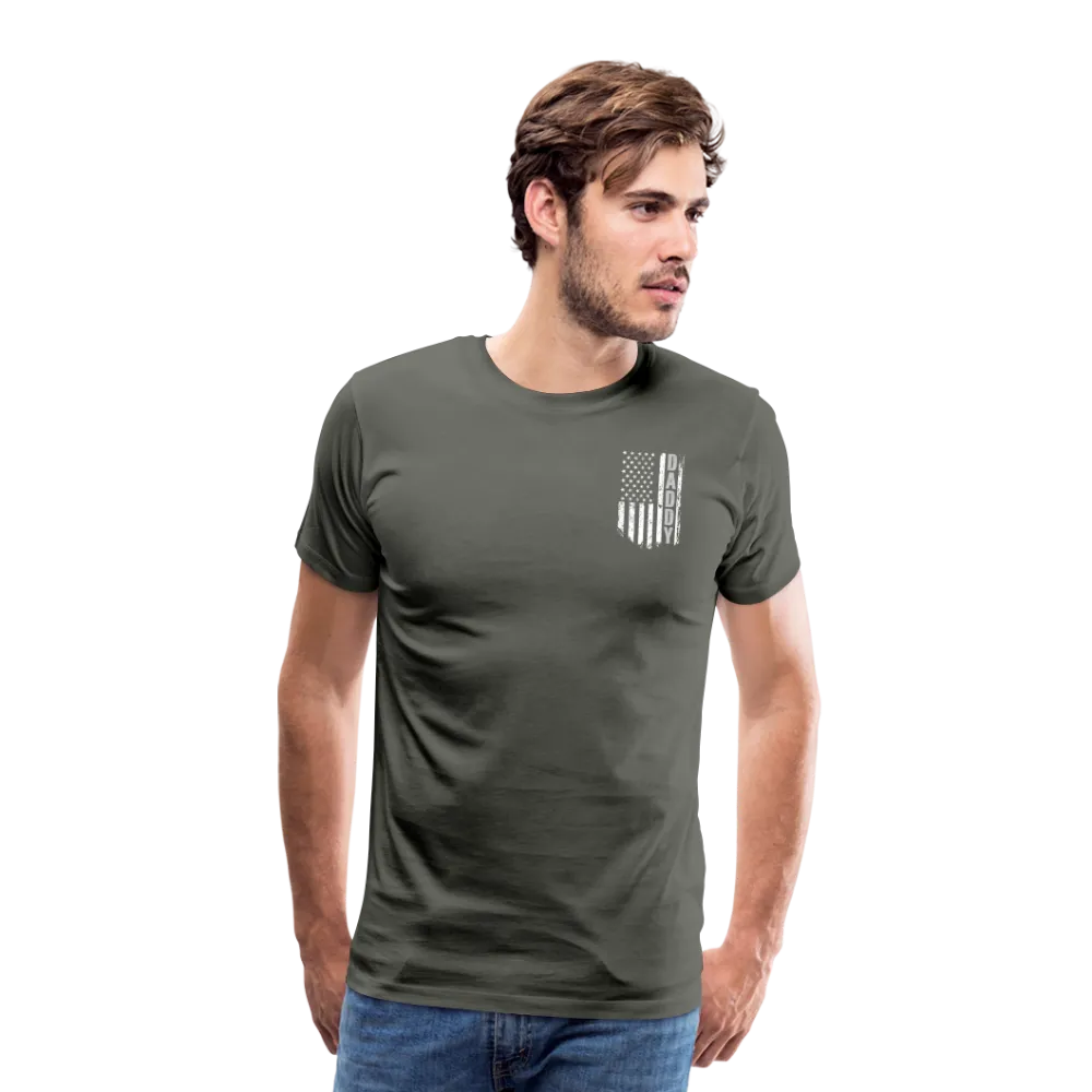 Daddy American Flag Men's Premium T-Shirt (CK1904)