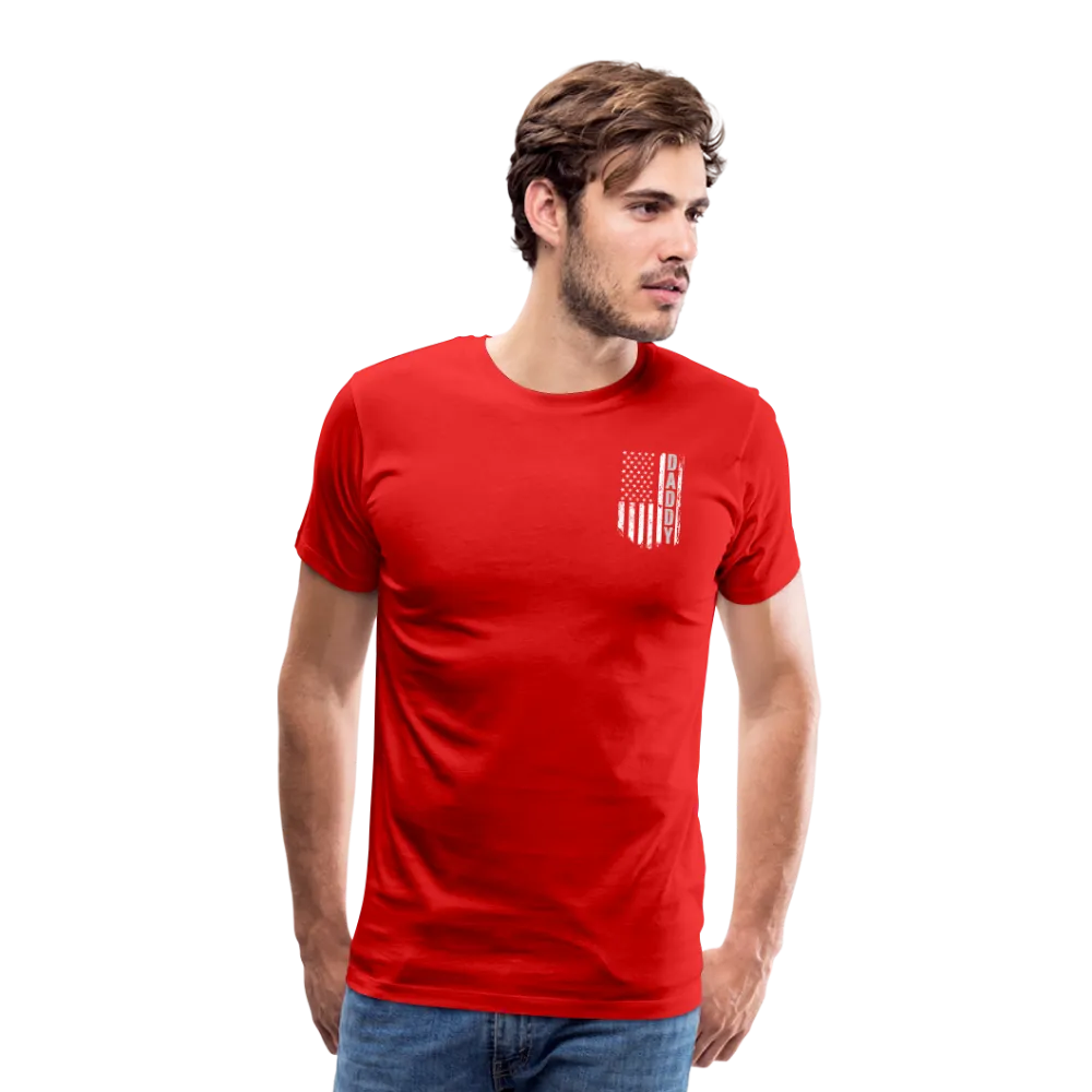 Daddy American Flag Men's Premium T-Shirt (CK1904)