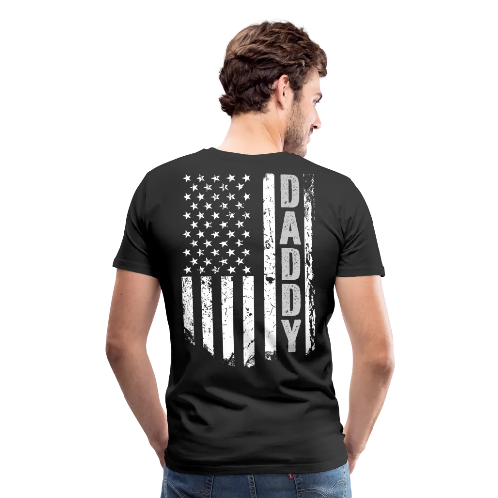 Daddy American Flag Men's Premium T-Shirt (CK1904)