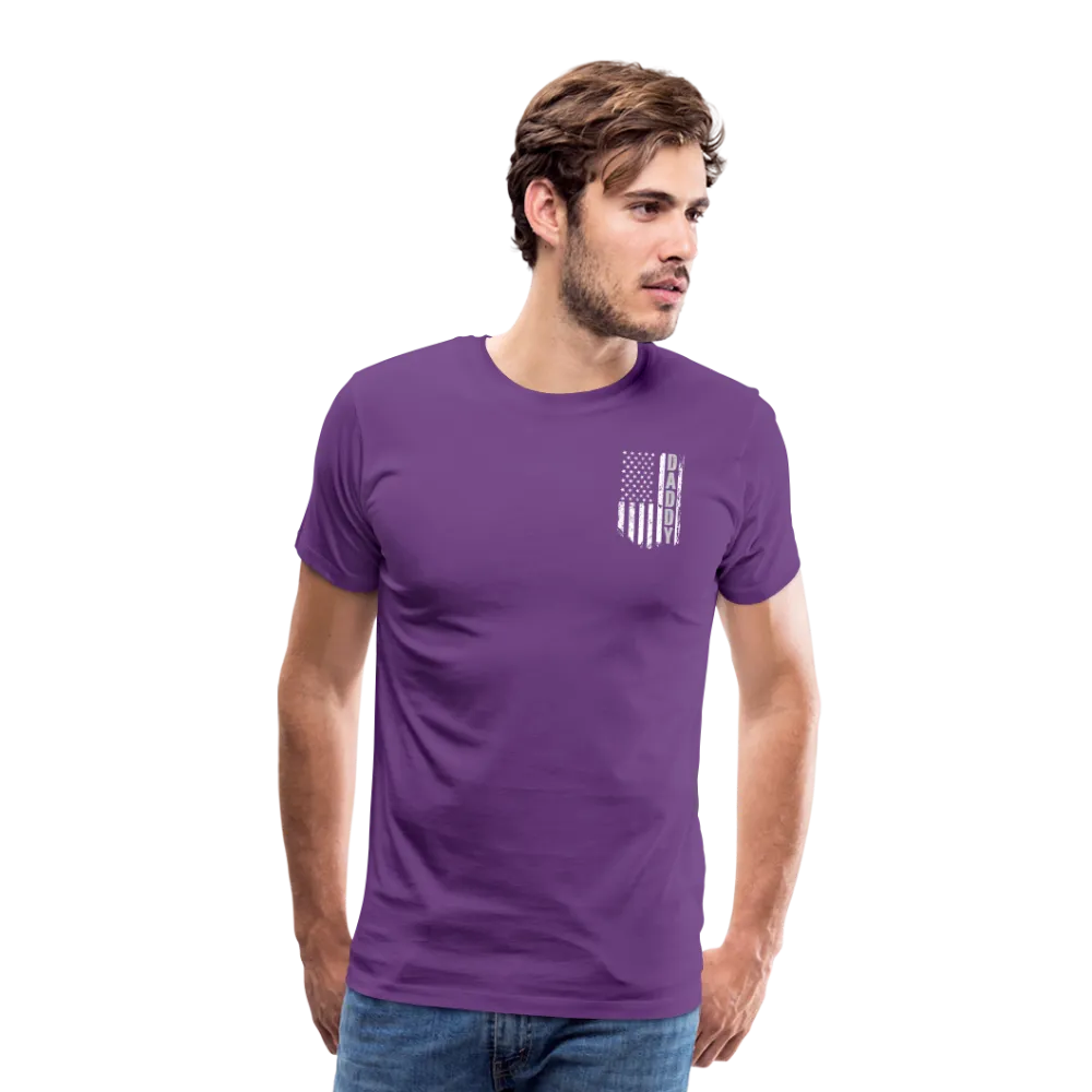 Daddy American Flag Men's Premium T-Shirt (CK1904)
