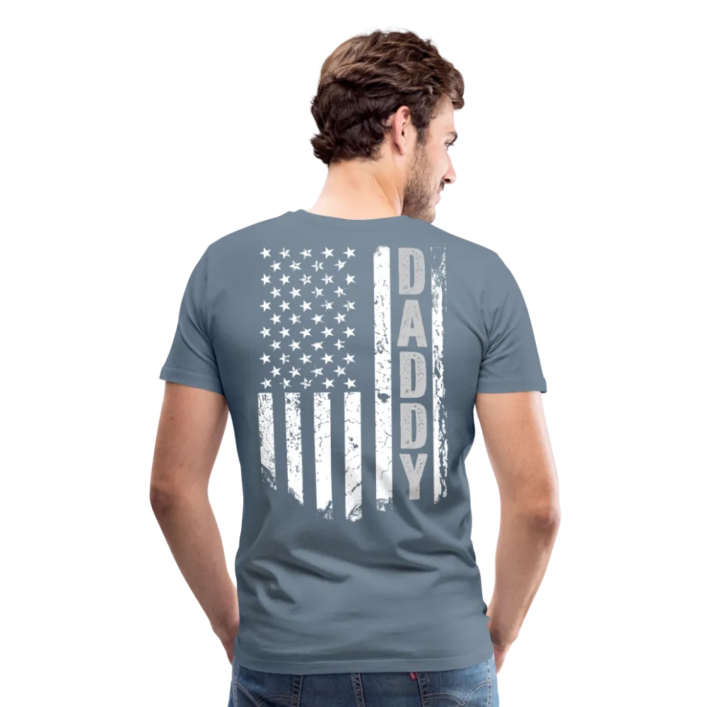Daddy American Flag Men's Premium T-Shirt (CK1904)