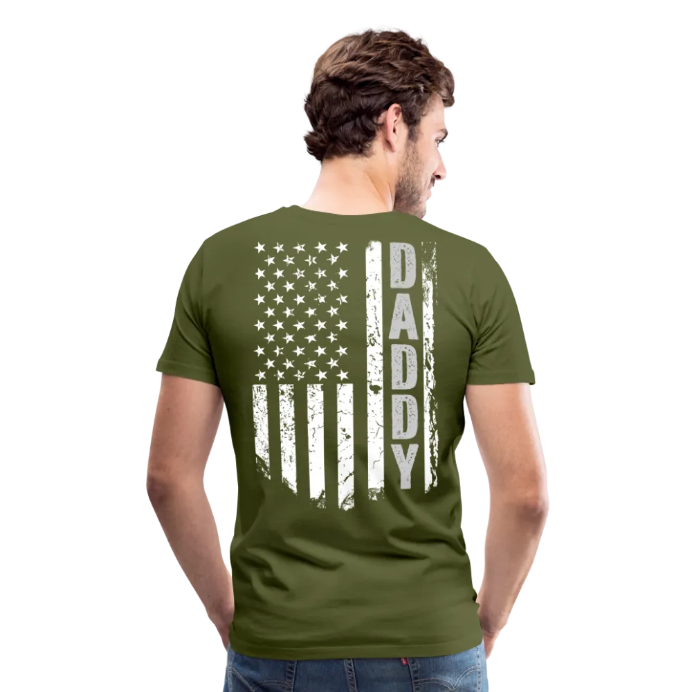 Daddy American Flag Men's Premium T-Shirt (CK1904)