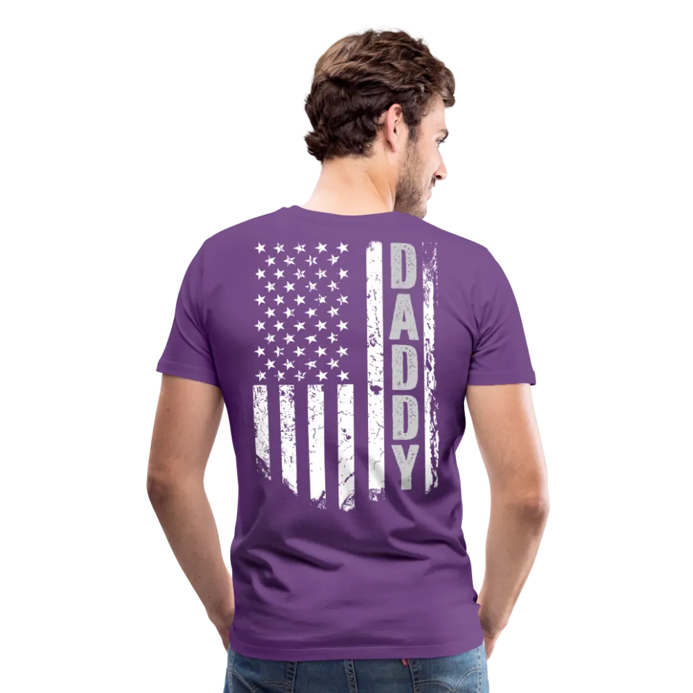 Daddy American Flag Men's Premium T-Shirt (CK1904)