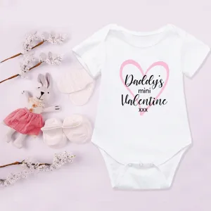 Daddy's Mini Valentine Kids T-shirt and Baby Vest