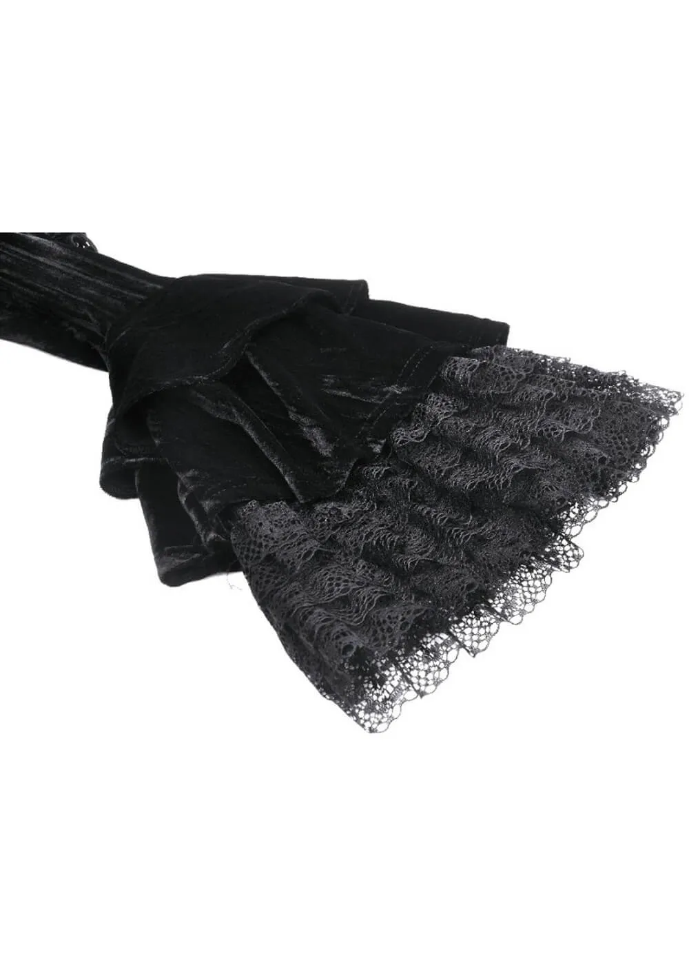 Dark In Love Haunted Cross Velvet Dress Black