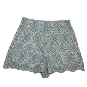 Derek Lam 10 Crosby Blue Embroidered Shorts Size 2