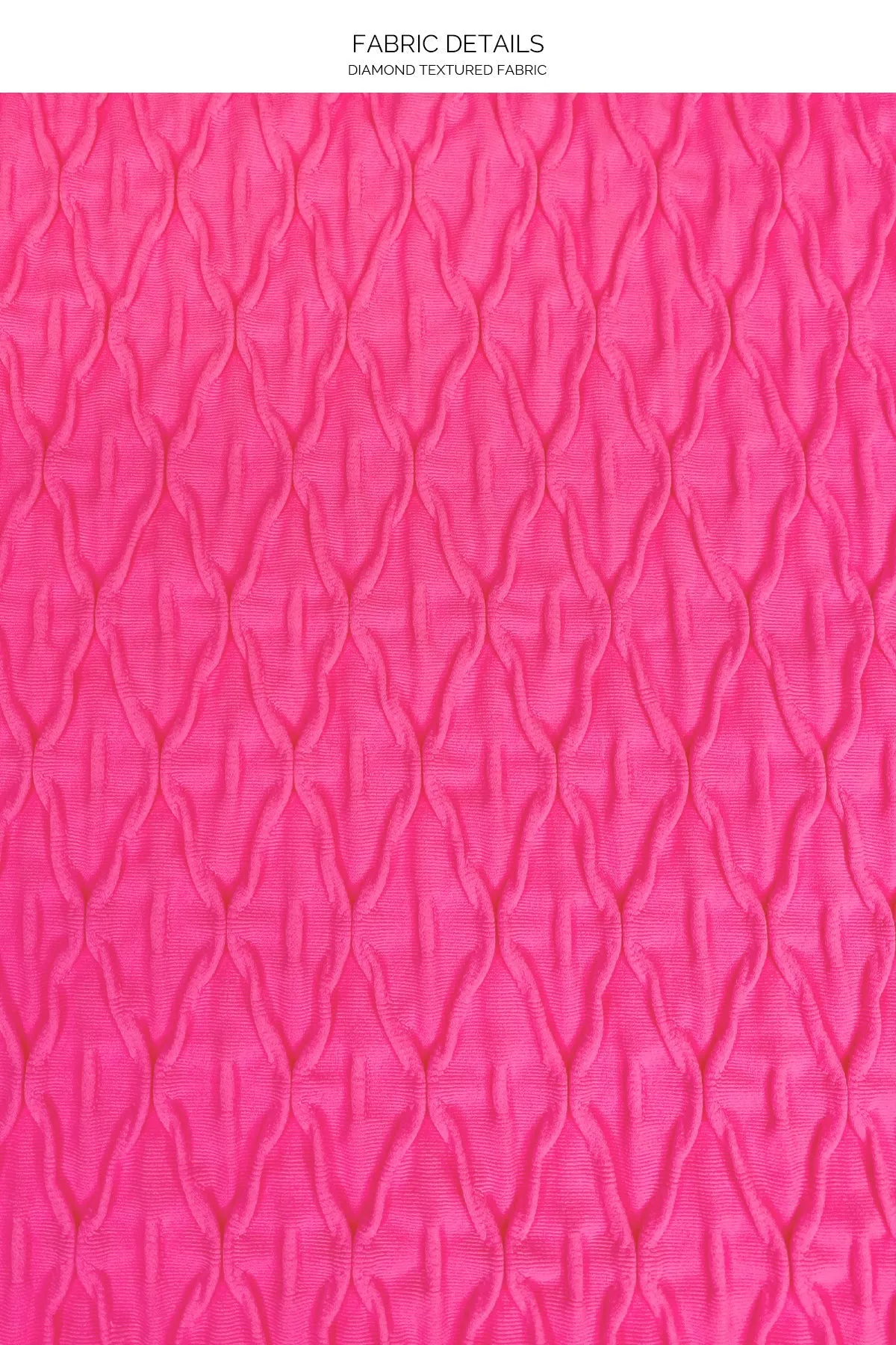 DIAMOND GIRL - Triangle Halter Top & Seamless Full Ruched Back Bottom • Shocking Pink