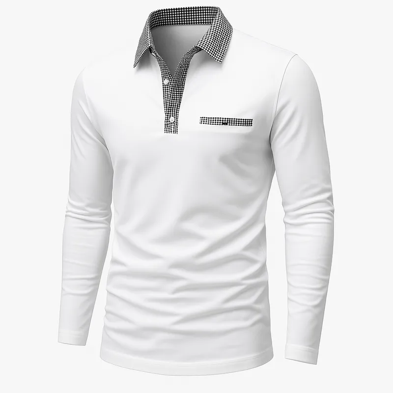 Domoir | Timeless Long Sleeve Polo Shirt