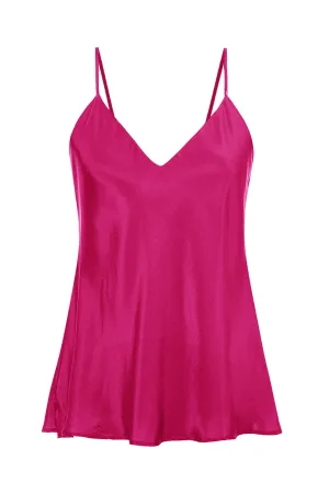 Double Silk Solid Cami Pink Pink