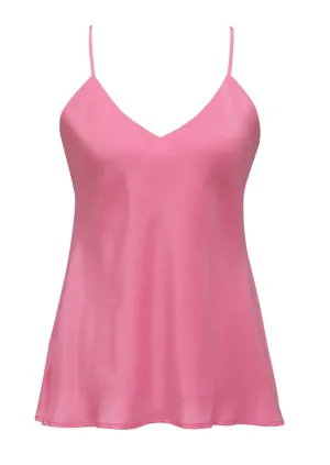 Double Silk Solid Cami Pink Rose