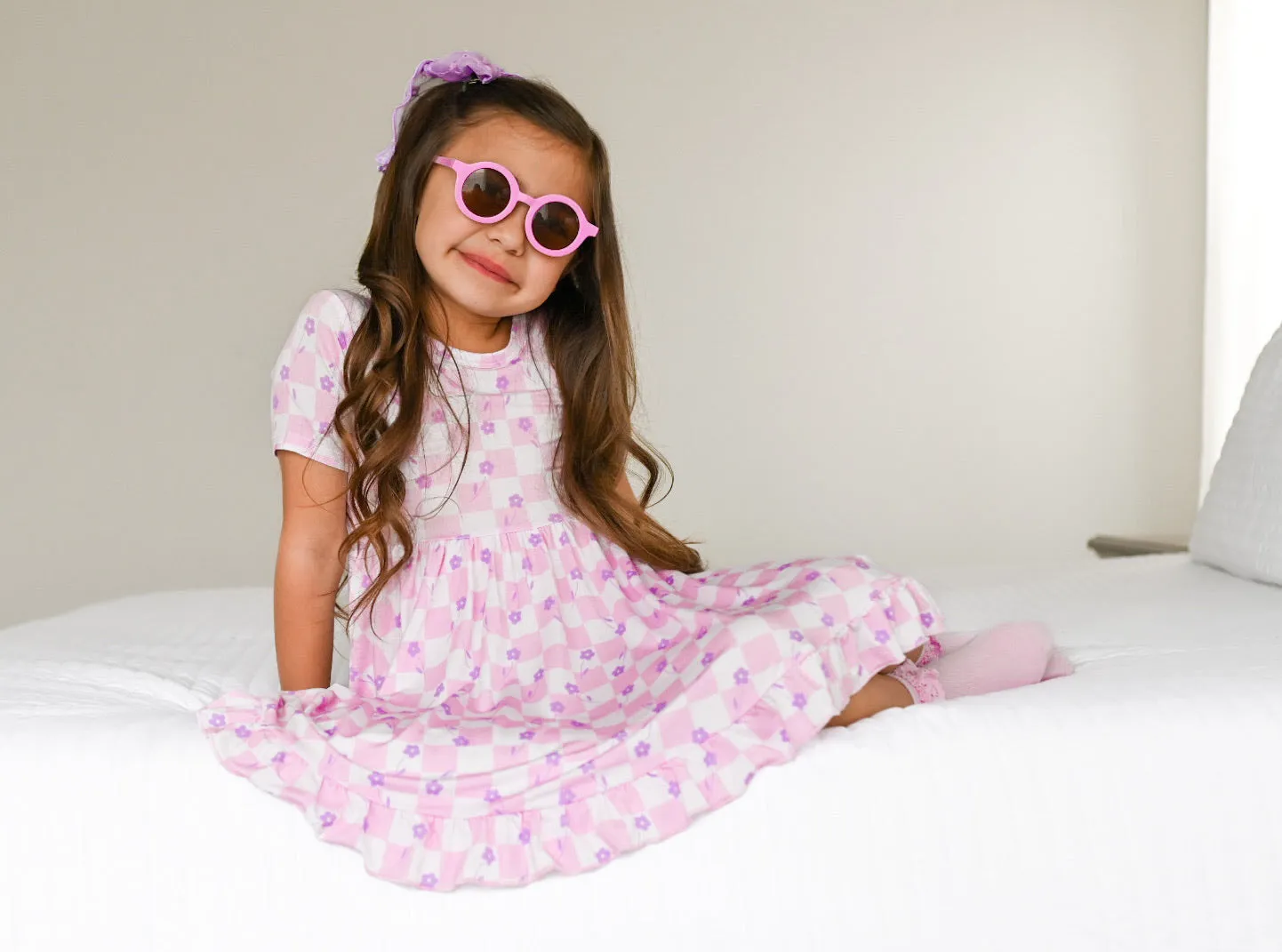 Dream Big Little Co Lavender DaisieZzz Dream Ruffle Dress