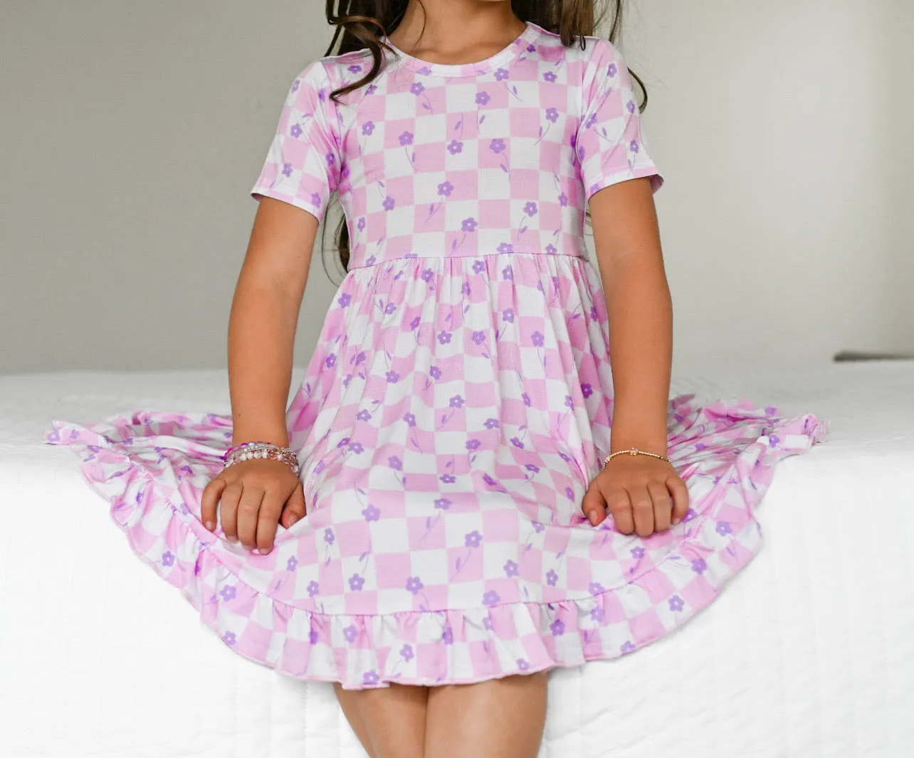 Dream Big Little Co Lavender DaisieZzz Dream Ruffle Dress