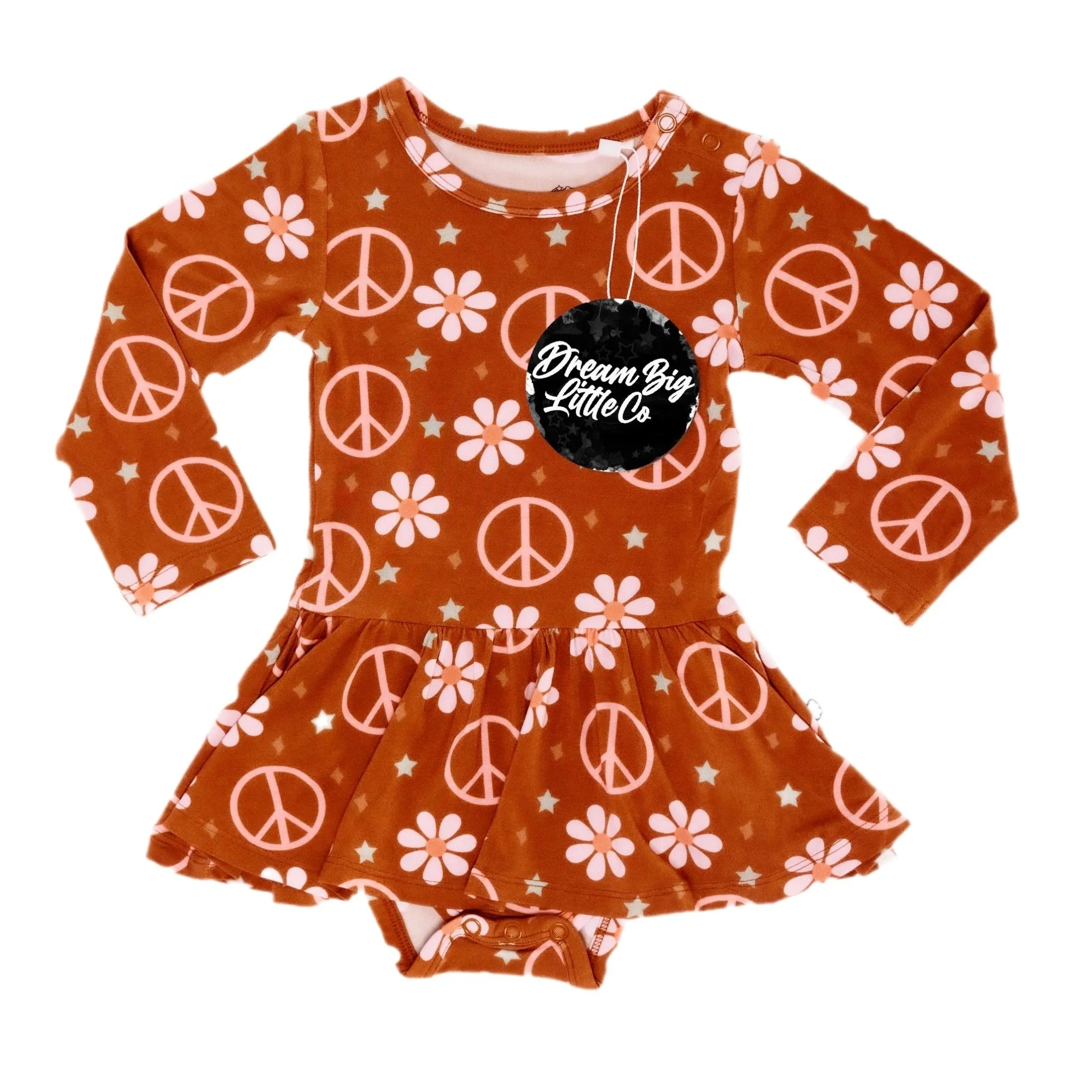 Dream Big Little Co Peaceful Dreamz Dream Onesie Dress