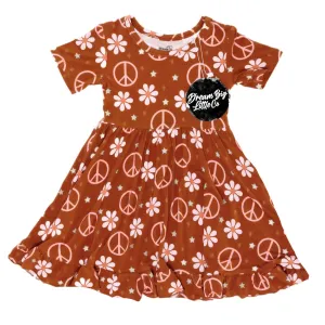 Dream Big Little Co Peaceful Dreamz Dream Ruffle Dress