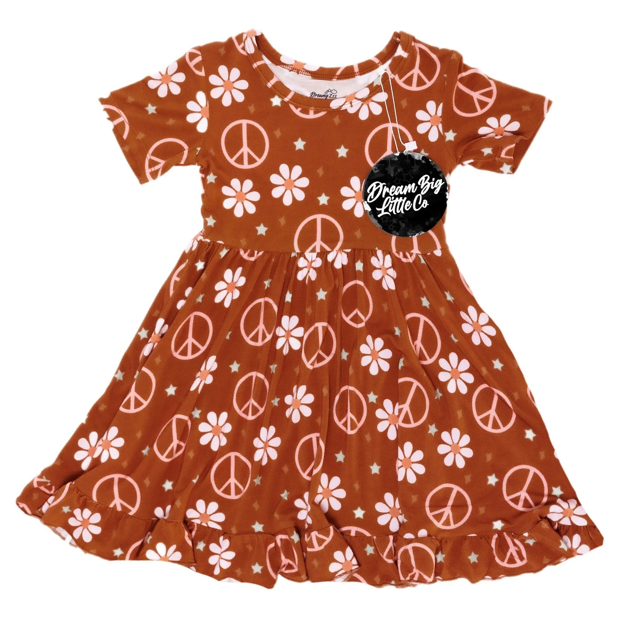 Dream Big Little Co Peaceful Dreamz Dream Ruffle Dress