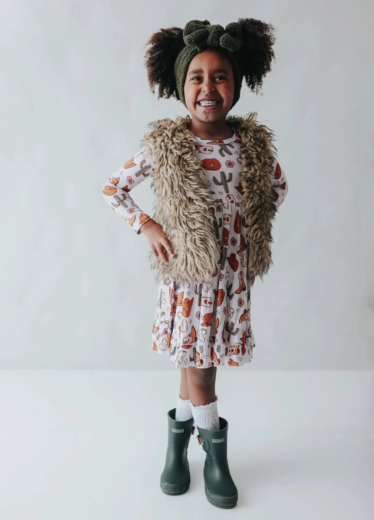 Dream Big Little Co Wild At Heart Dream Ruffle Dress