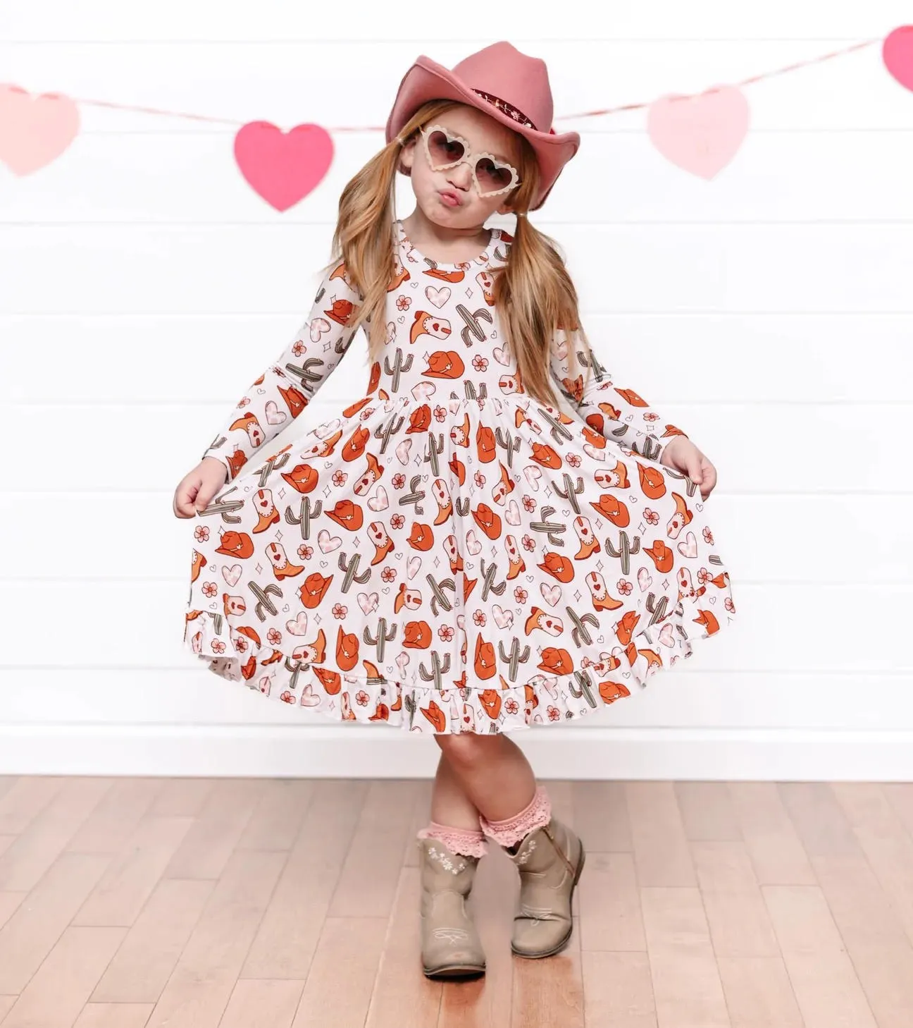 Dream Big Little Co Wild At Heart Dream Ruffle Dress