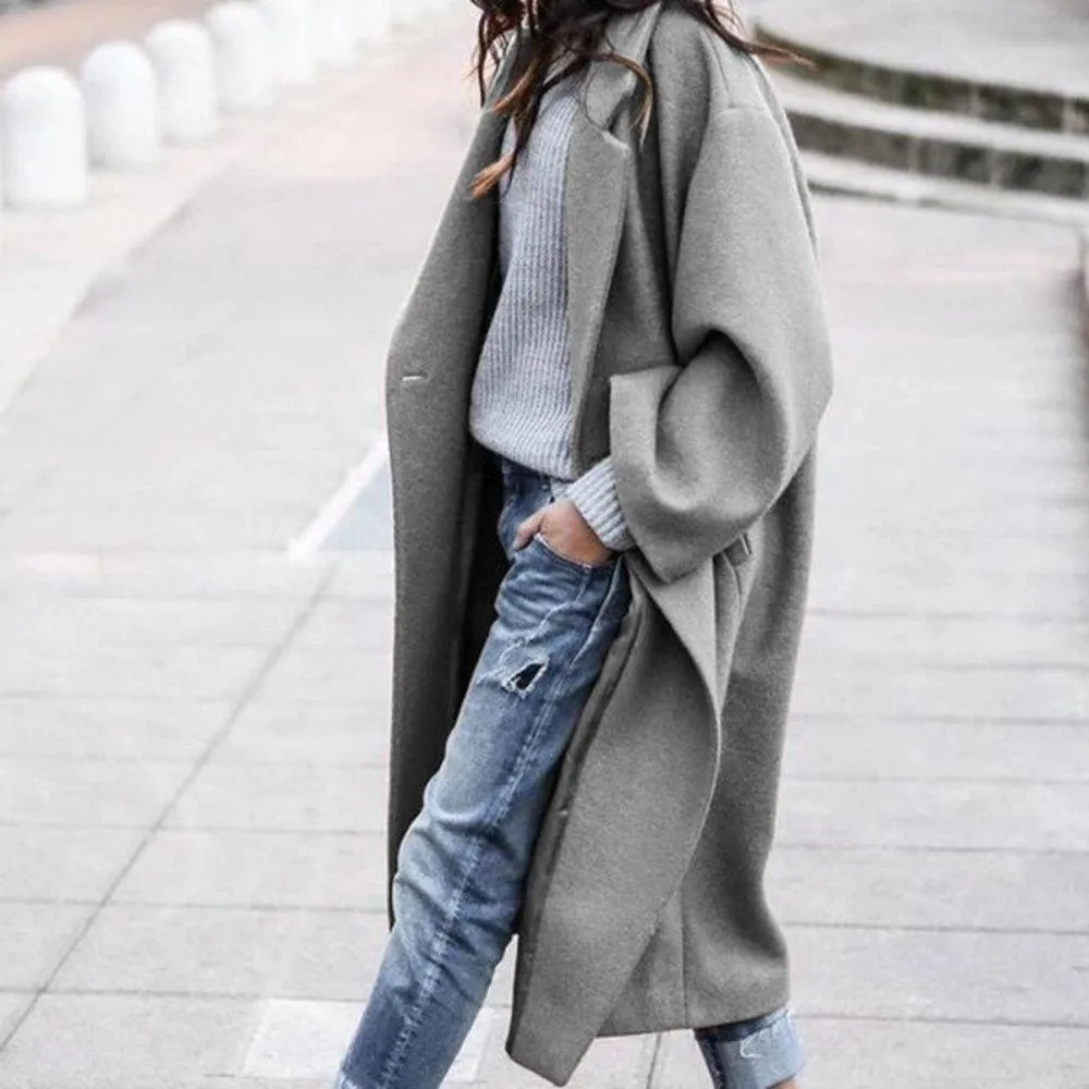 Edenare | Women Elegant Chic Winter Coat | Long