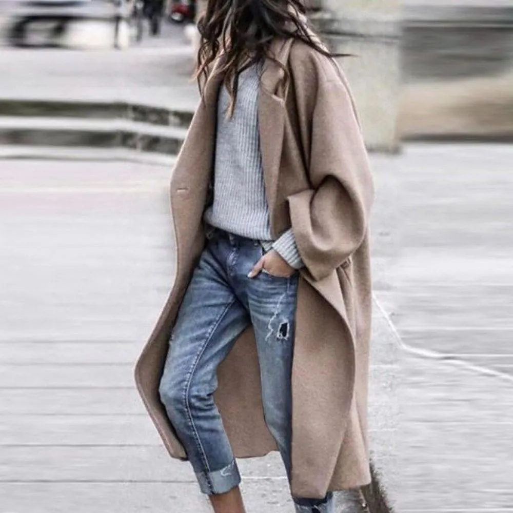 Edenare | Women Elegant Chic Winter Coat | Long