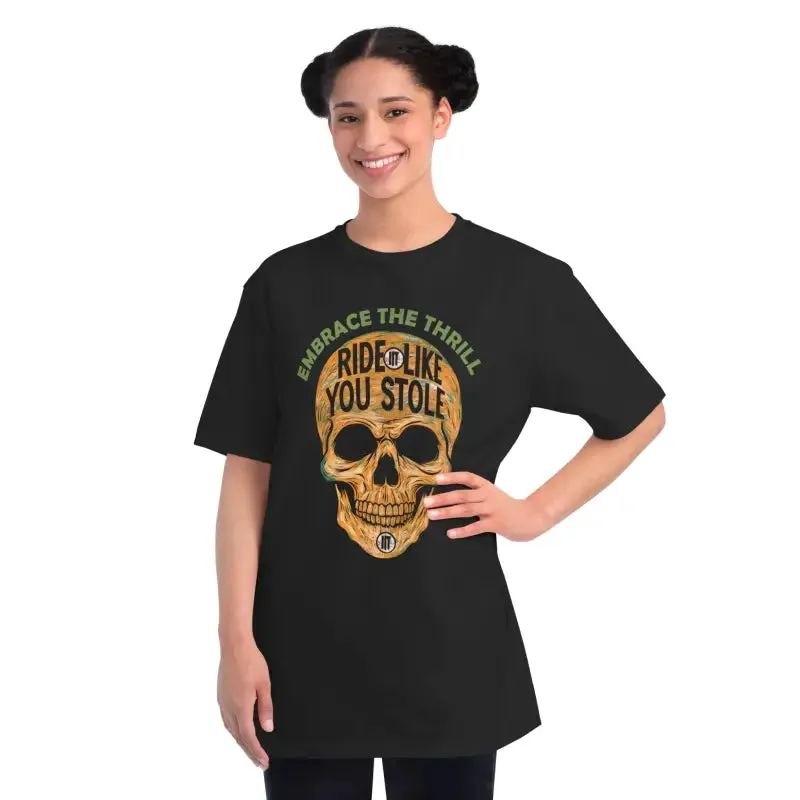 Edgy Sophistication Skull Cotton t Shirt