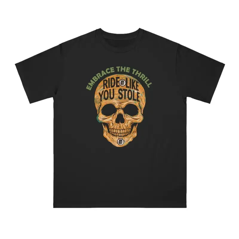 Edgy Sophistication Skull Cotton t Shirt