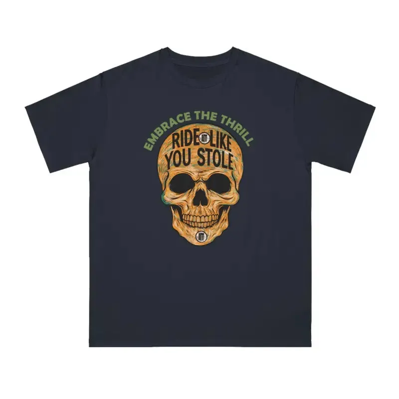 Edgy Sophistication Skull Cotton t Shirt