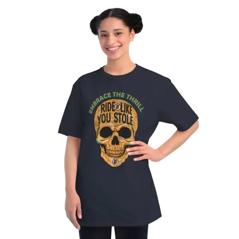 Edgy Sophistication Skull Cotton t Shirt